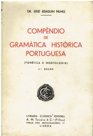 7941 Compêndio de gramática histórica portuguesa : (fonética e morfol