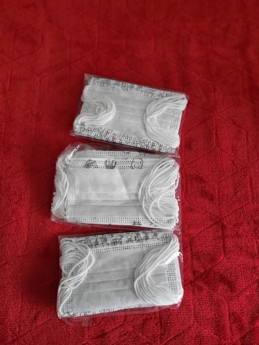 Maseczki ochronne jednorazowe dla dzieci 3 pak po 10 szt.