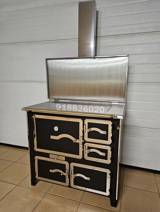 Fogão Lenha NOVOS - INOX - Estilo Rústico - Fabrico Nacional