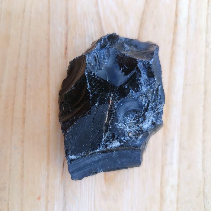 Obsydian czarny szkło wulkaniczne Meksyk waga ponad 35 gram