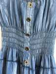 Vestido jeans  ombro a ombro