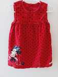 Czerwona sukienka w kropki myszka minnie geroge 18-24m 86-92 cm