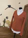 Sweterek damski ceglany wełniany Tommy Hilfiger rozmiar M