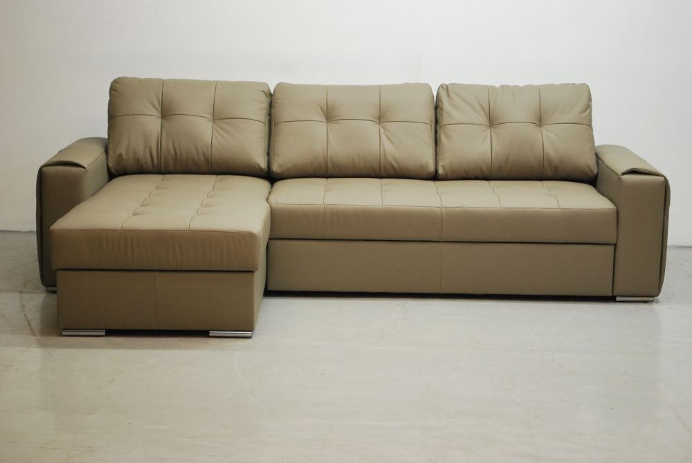 nuc SKÓRA NATURALNA NAROŻNIK funkcja spania pojemnik 4119 rogówka sofa