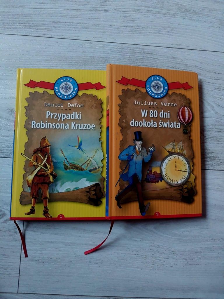 Przypadki Robinsona Kruzoe , W 80dni dookoła świata zestaw książek