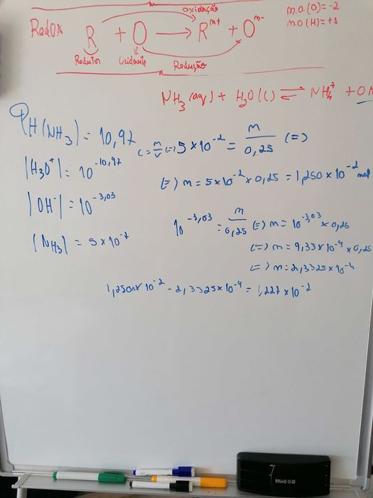 Explicações de Matemática e de Físico-Química