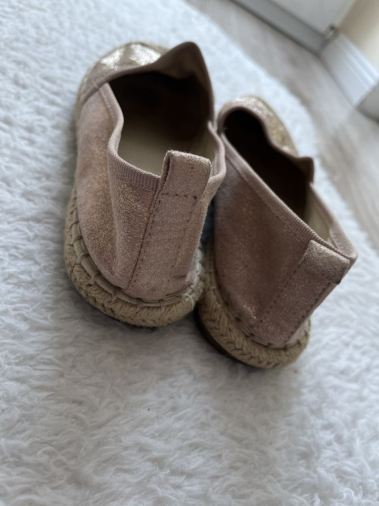 Espadryle brokat damskie