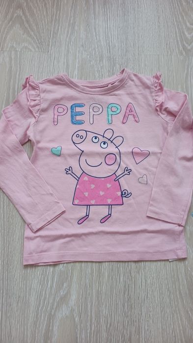 Bluzka z długim rękawem, Świnka Peppa, Peppa Pig, r.98 Sinsay