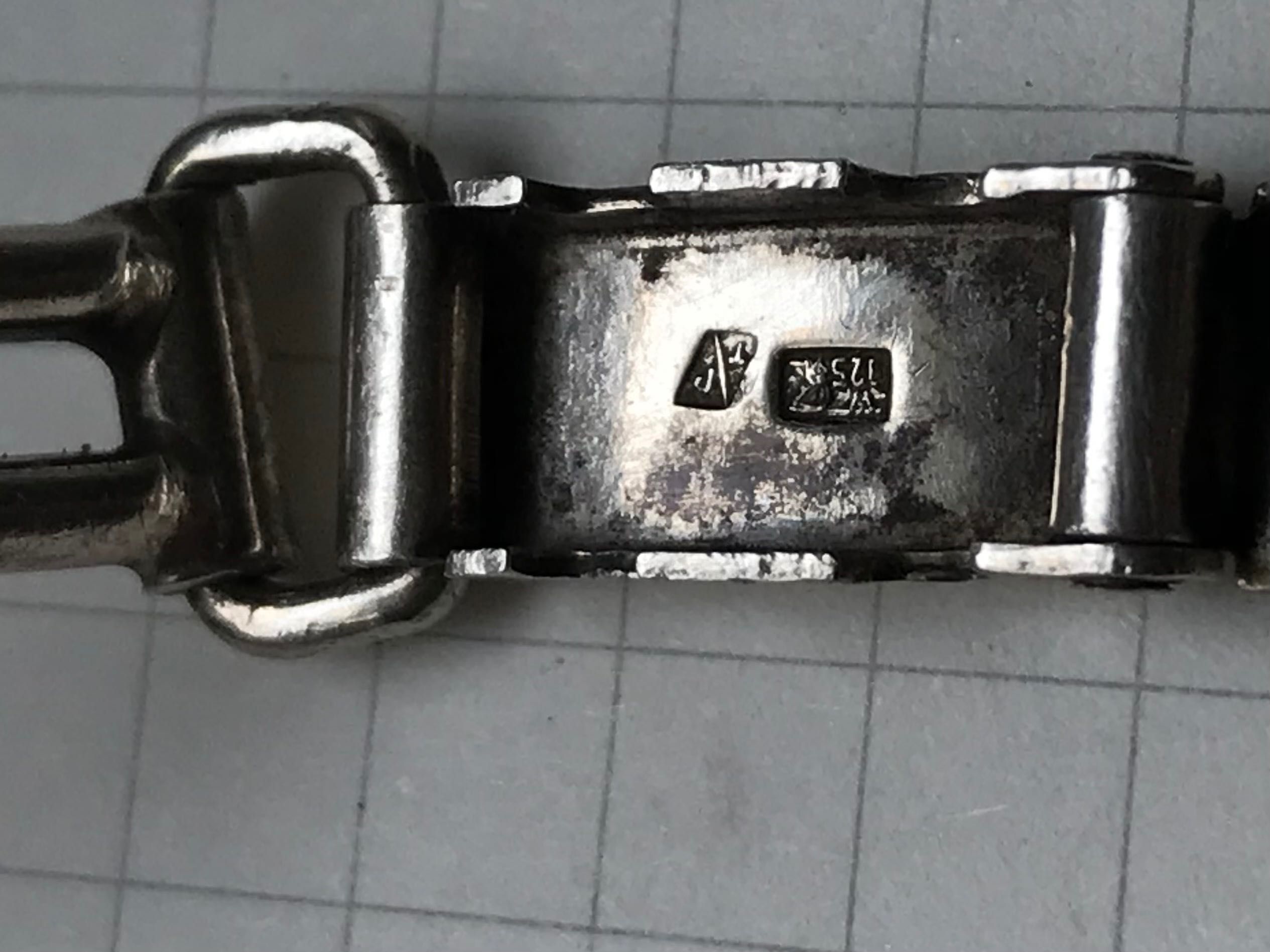 ZEGAREK SREBRNY 925, 16 -17,5 CM. Używany.