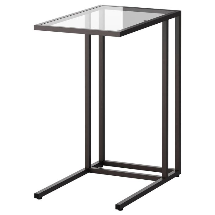 Mesa de apoio VITTSJÖ 
Suporte p/portátil, pret-cast/vidro, 35x65