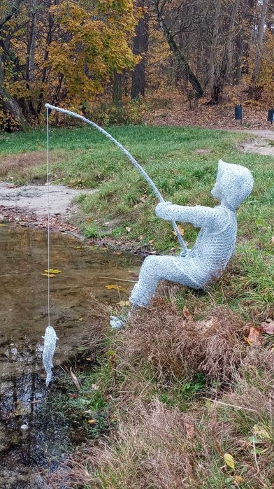 Mały wędkarz-oryginalna ozdoba ogrodowa