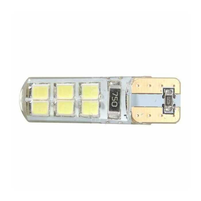 Pack 10 Lâmpadas T10 W5W 12SMD 2835 Led Canbus Super Brilhantes