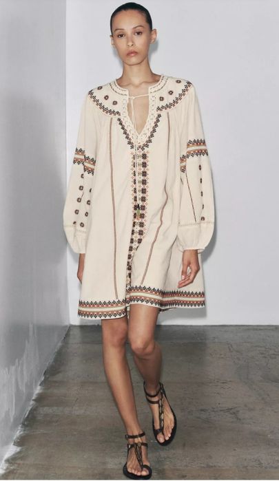 Платье Zara Xs 34  M 38 L 40 вишита сукня