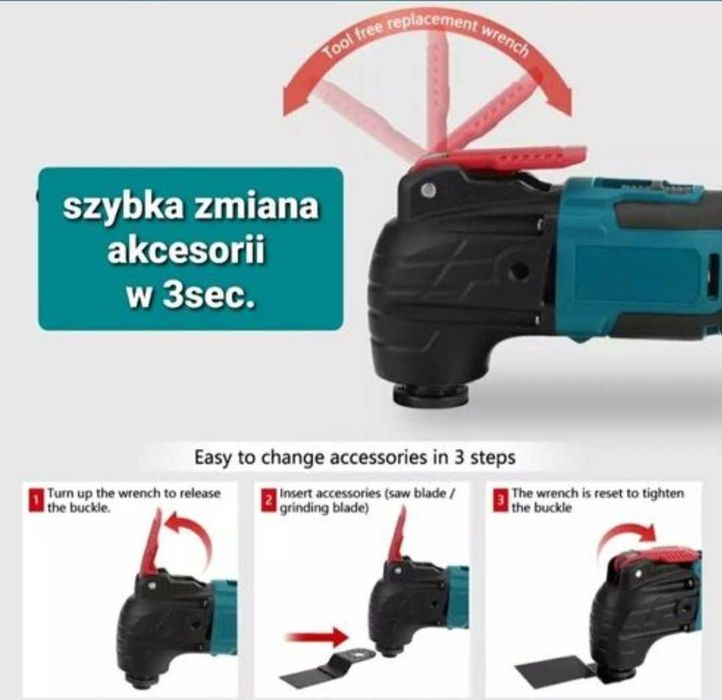Multitool do baterii Makita Narzędzie wielofunkcyjne piła oscylacyjna