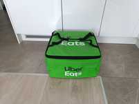Torba zielona Uber eats na pizzę 45x45cm.