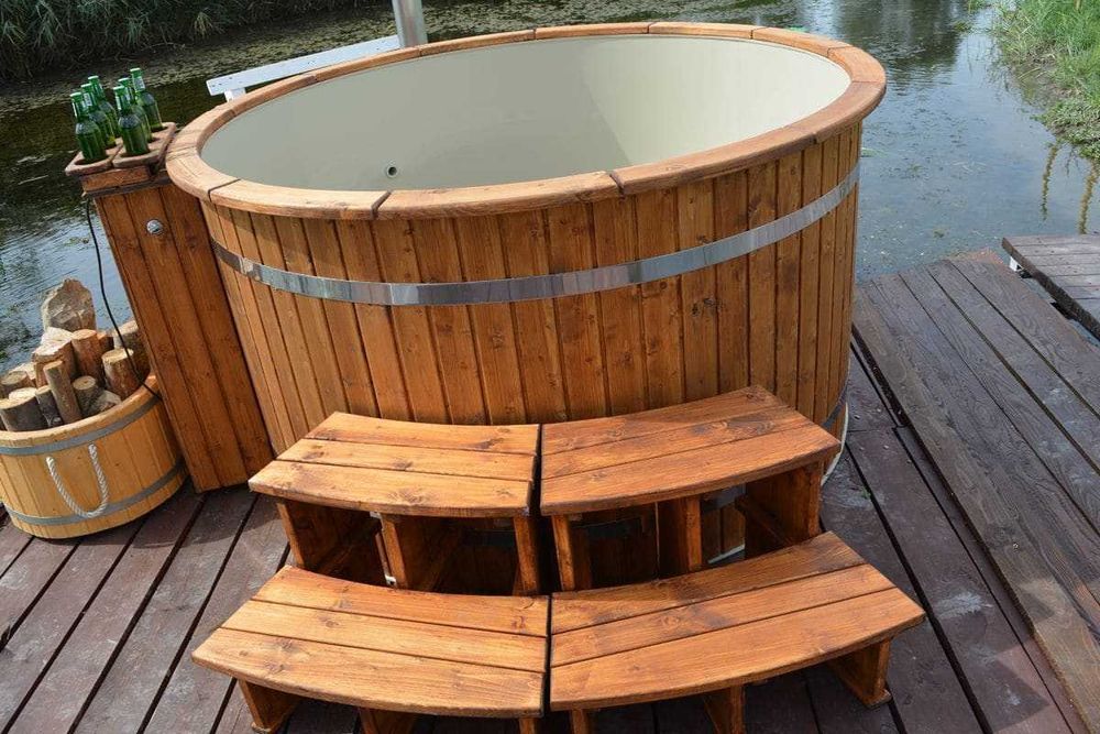 Domek imprezowo-zdrowotny. Sauna parowa i balia.