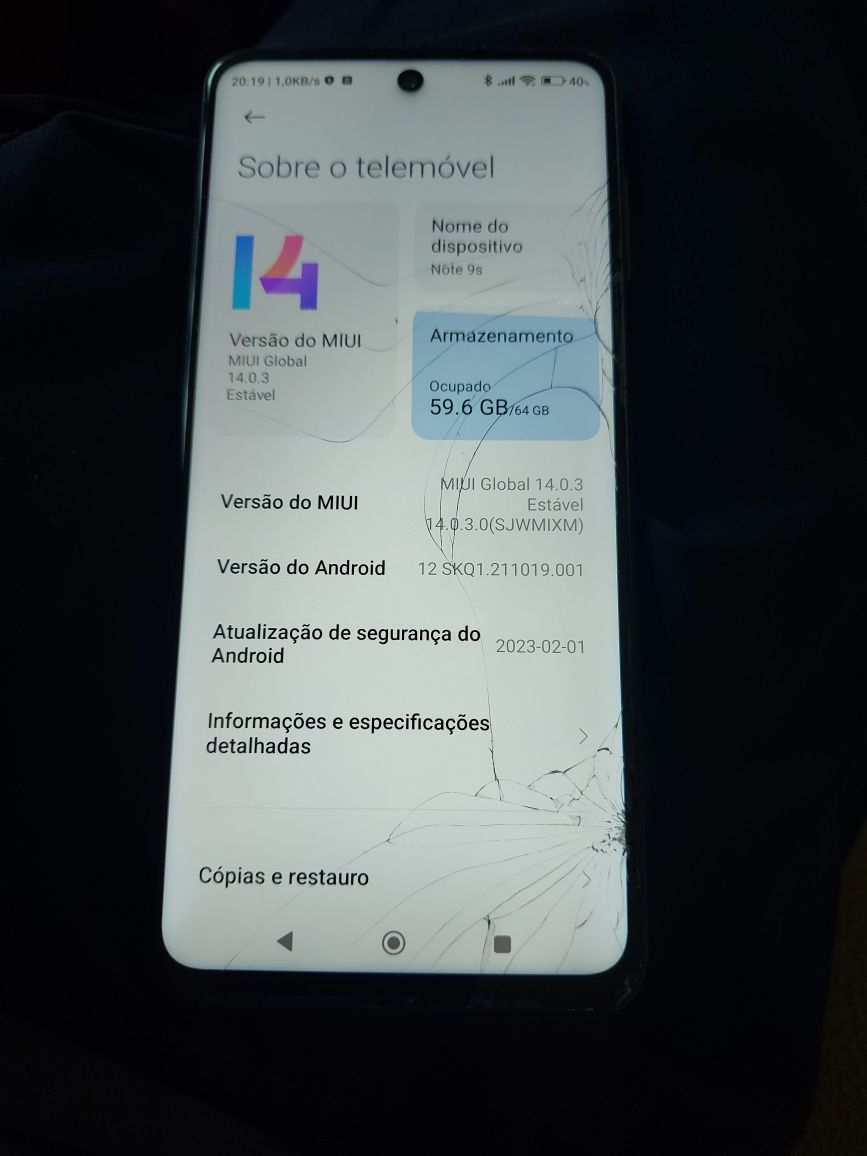 Telemovel Xioami Redmi note 9S