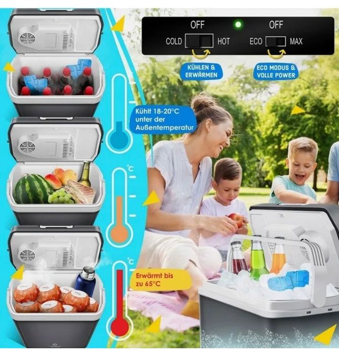 Lodówka termoelektryczna z funkcją grzania i chłodzenia do samochodu