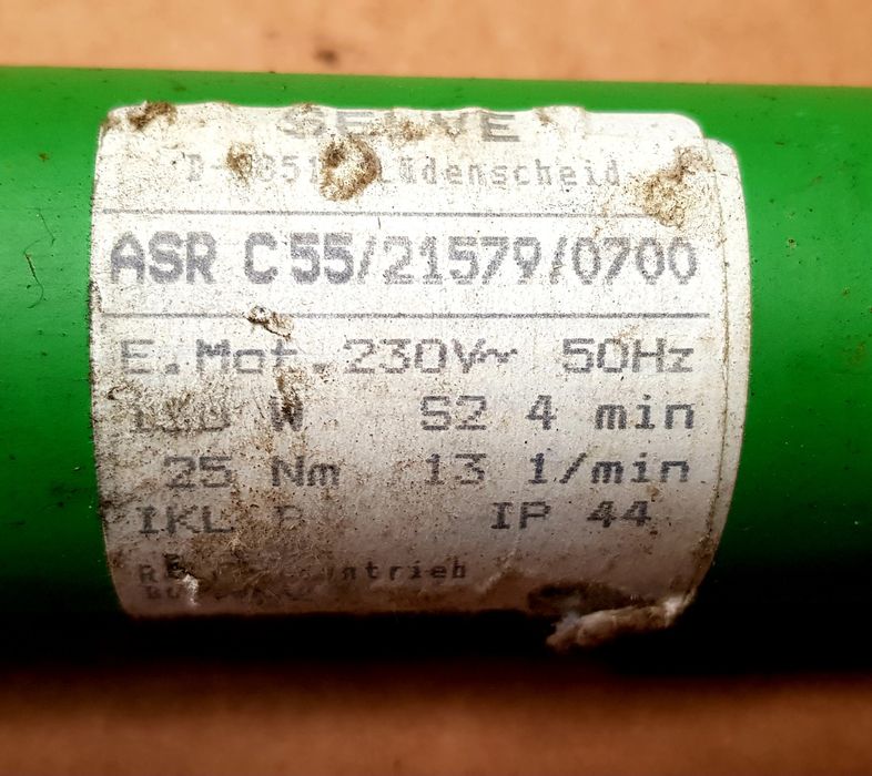 Silnik rurowy markizy rolety GEWE 25Nm 230V 13obr ASR C55/21579/0700