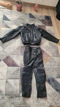 Komplet  skórzany  kurtka + spodnie na motocykl