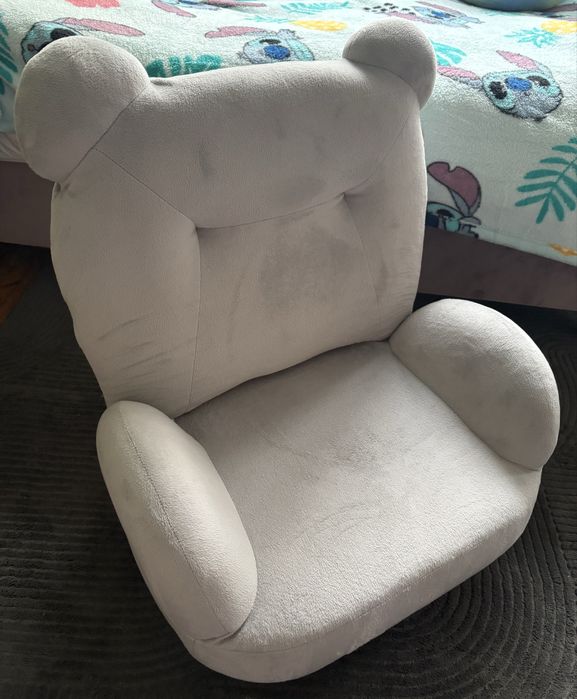 Fotel dzieciecy miś Home&You szary