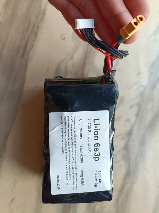 Батареї до фпв дронів 6s3p xt60