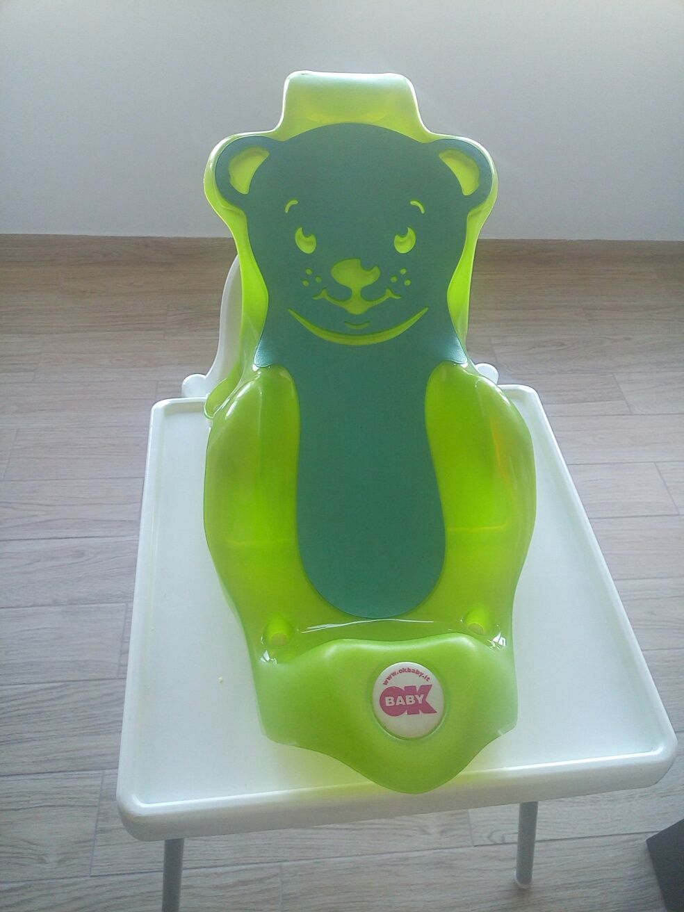 Redutor banheira bebe verde com antiderrapante