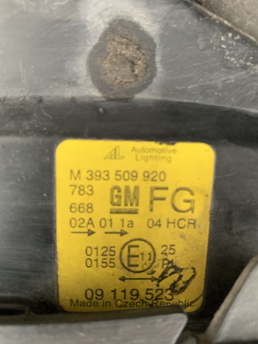 Фара ліва Opel Vectra B Опель Вектра Б рестайл