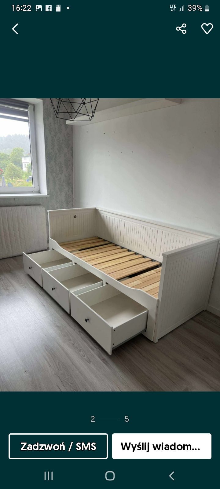 Łóżko Ikea Hermes.