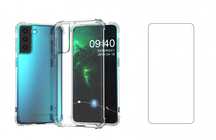 Etui Anti Shock + Szkło Płaskie Do Samsung Galaxy S21 Fe
