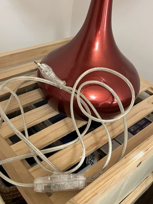 MARKSLOJD szwecka Lampa nocna  stołowa  czerwona z abażurem  roras red