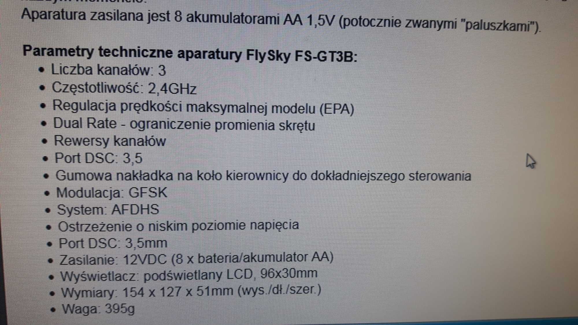 Pilot Zdalnego Sterowania  model FS-GT3B