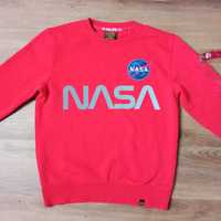 Alpha Industries Nasa Męska Czerwona Bluza Rozmiar S