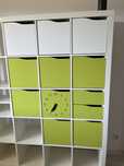 Zielone wklady IKEA Kallax