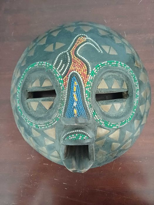 Máscara/Estátua Africana em Madeira