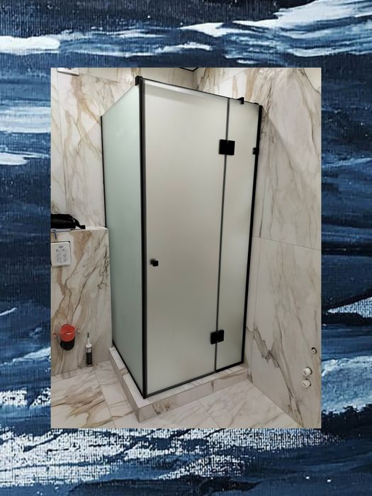 Душові кабіни скло на ванну шторка перегородка купити замовлення душ