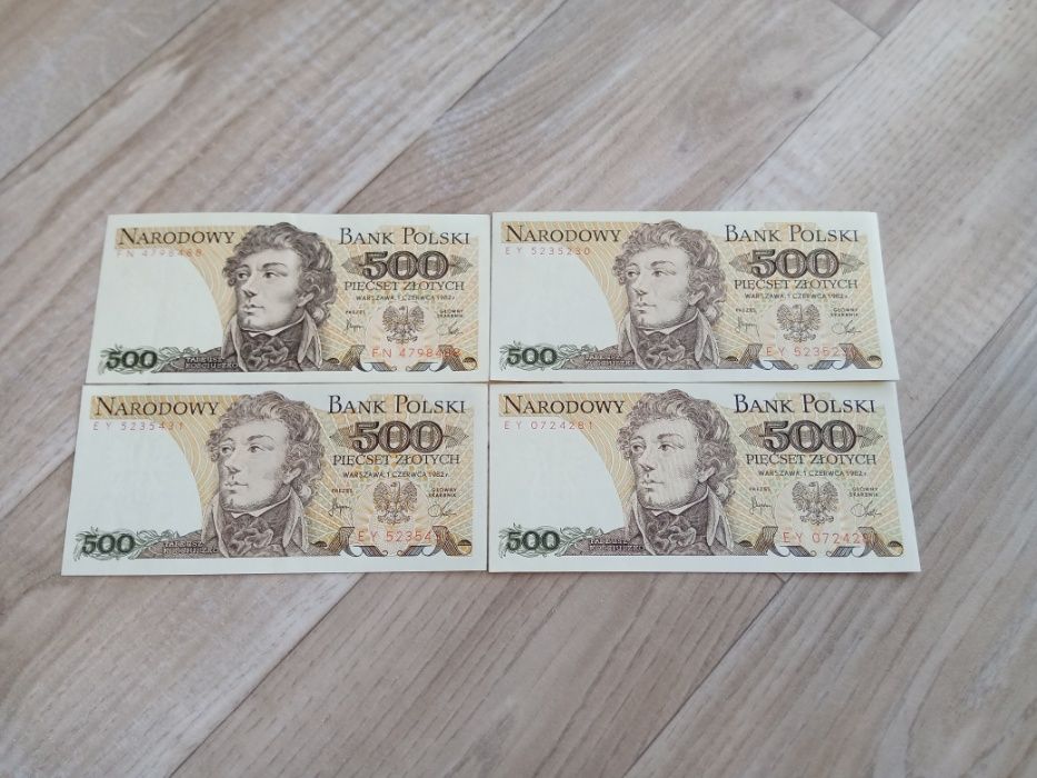 500 zł - banknot 1982 r. Stan idealny UNC.