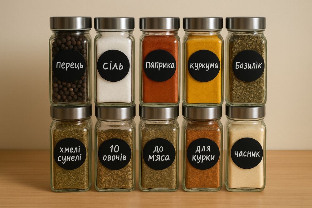 Набір прямокутних баночок для спецій