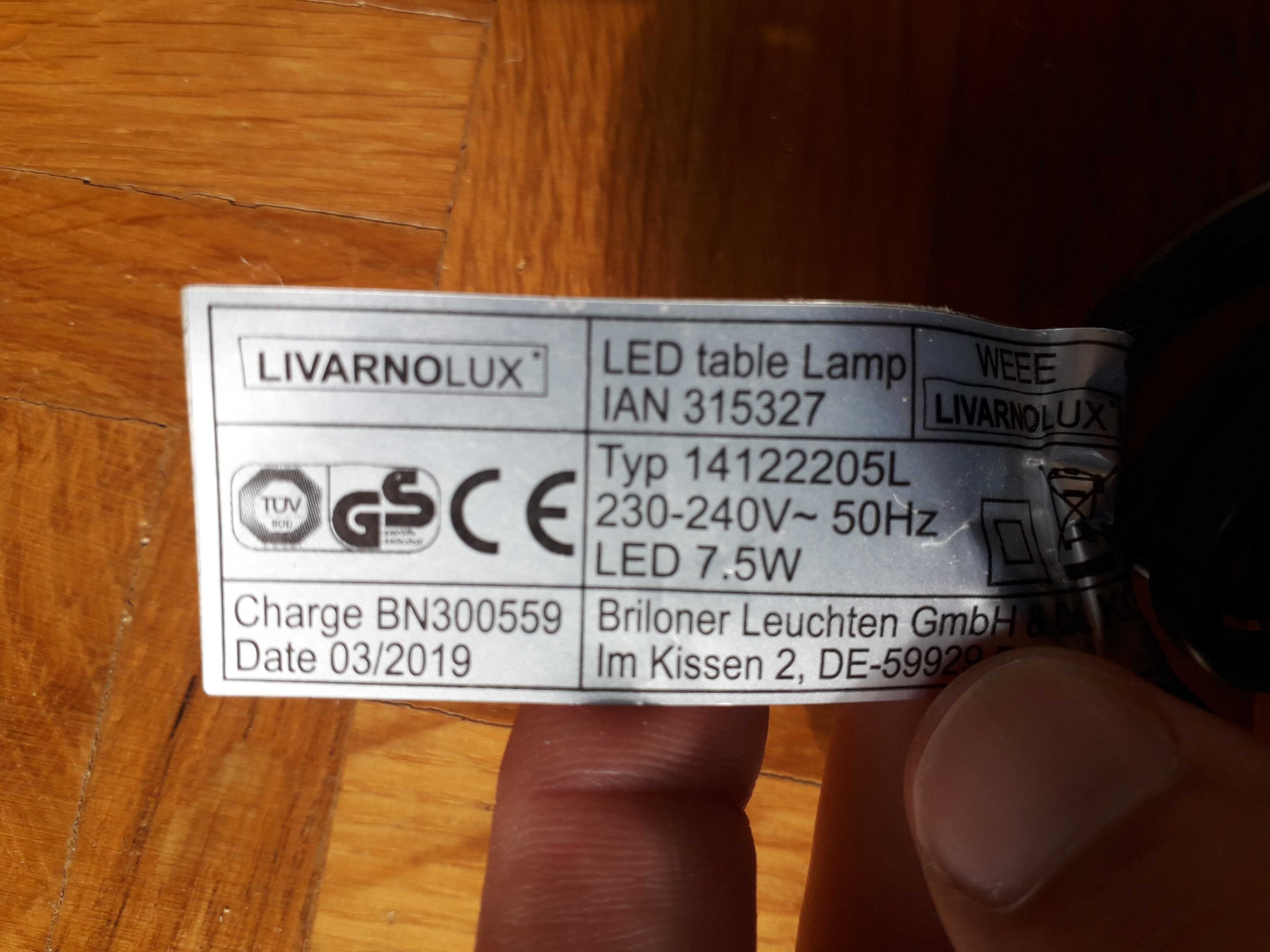 Candeeiro de secretária LED