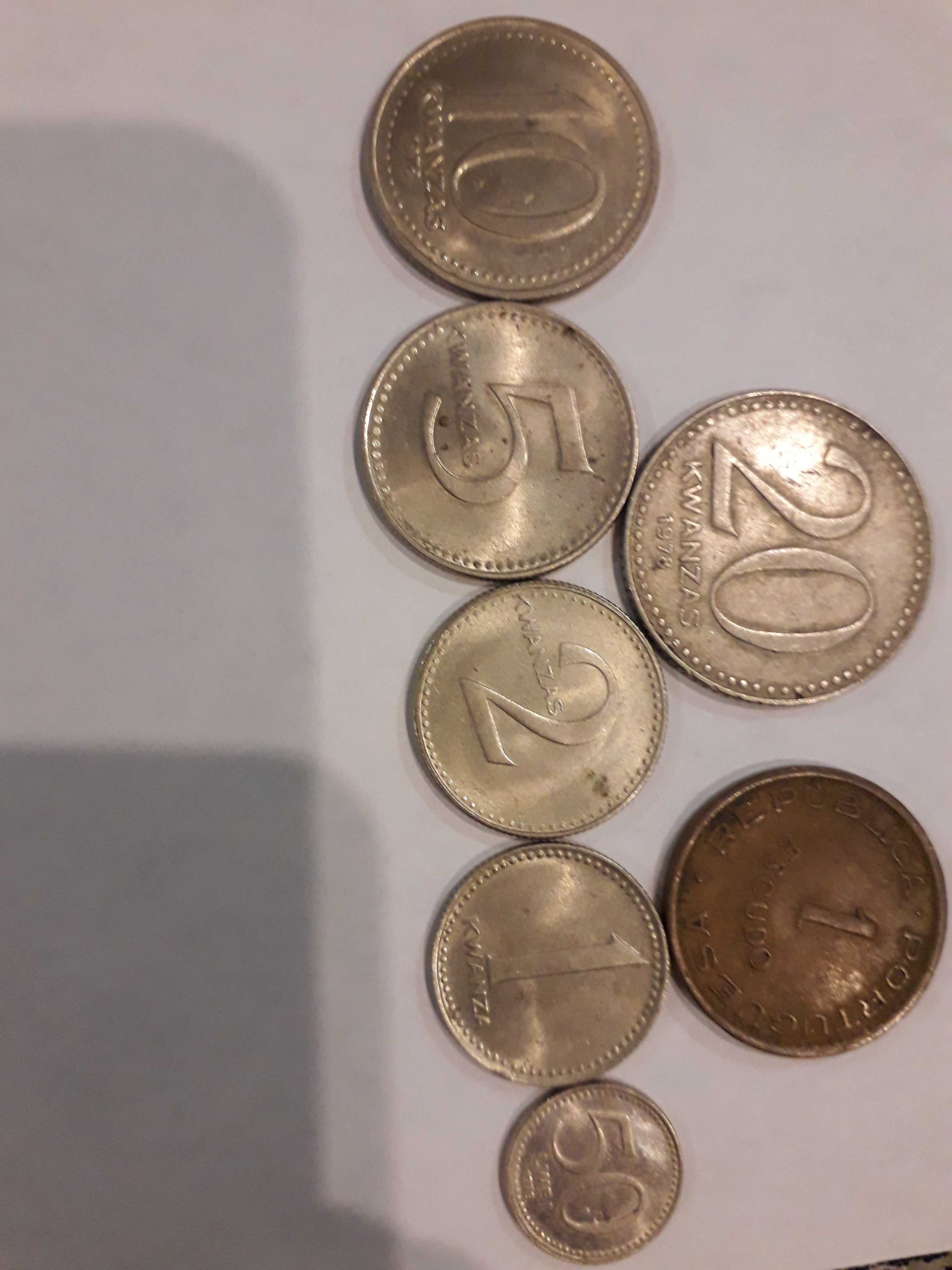Монеты Ангола 1972 ,1975,1978 гг.  Кванза, лвей,ескудо