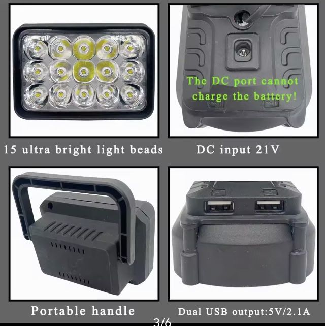 Акумуляторний ліхтар dewalt/milwukee /makita.