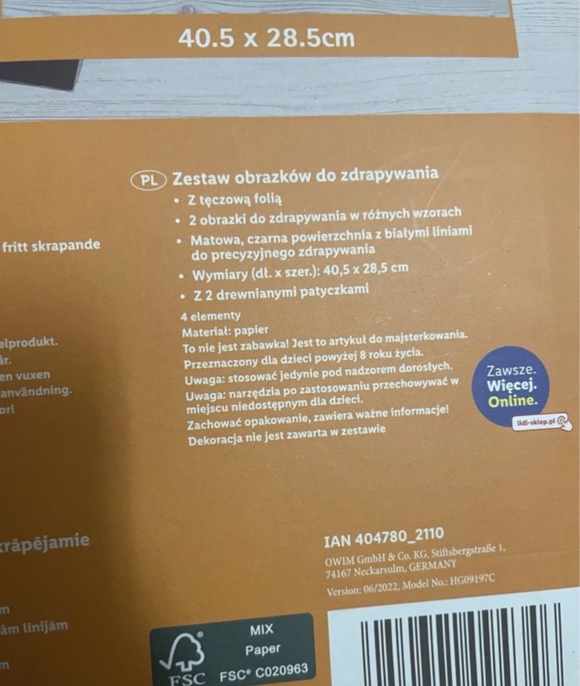 Zestaw  obrazków do zdrapywania CRELANDO