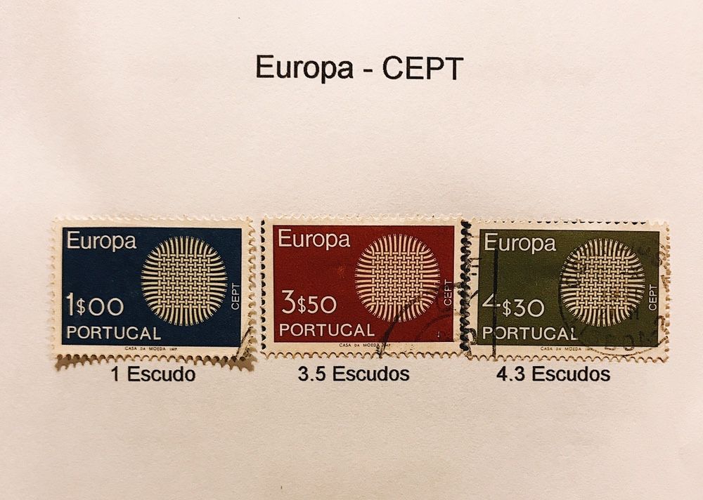 300 Selos de Portugal de 1970 a 1979