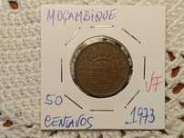 Moçambique - moeda de 50 centavos de 1973 (VF)
