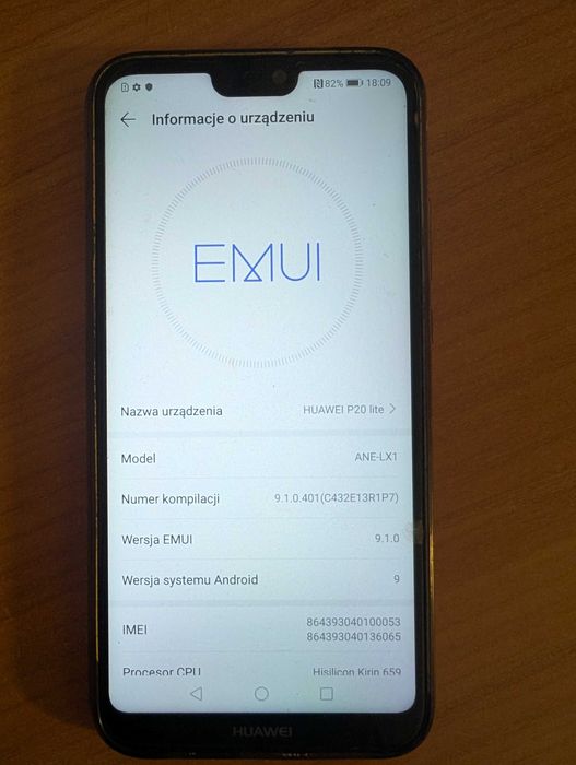 Telefon komórkowy Huawei P20 lite