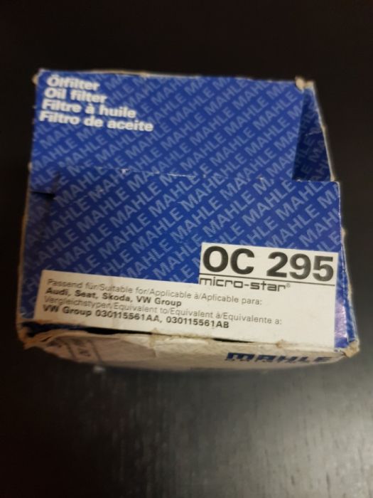 Filtro de oleo original MAHLE OC 295 (VW, Audi, Seat, Skoda)