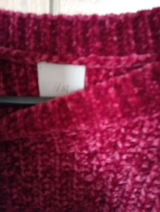 Bordowy czerwony sweter h&m M