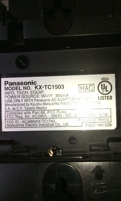 Радиотелефон с цифровым автоответчиком Panasonic KX-TC1503