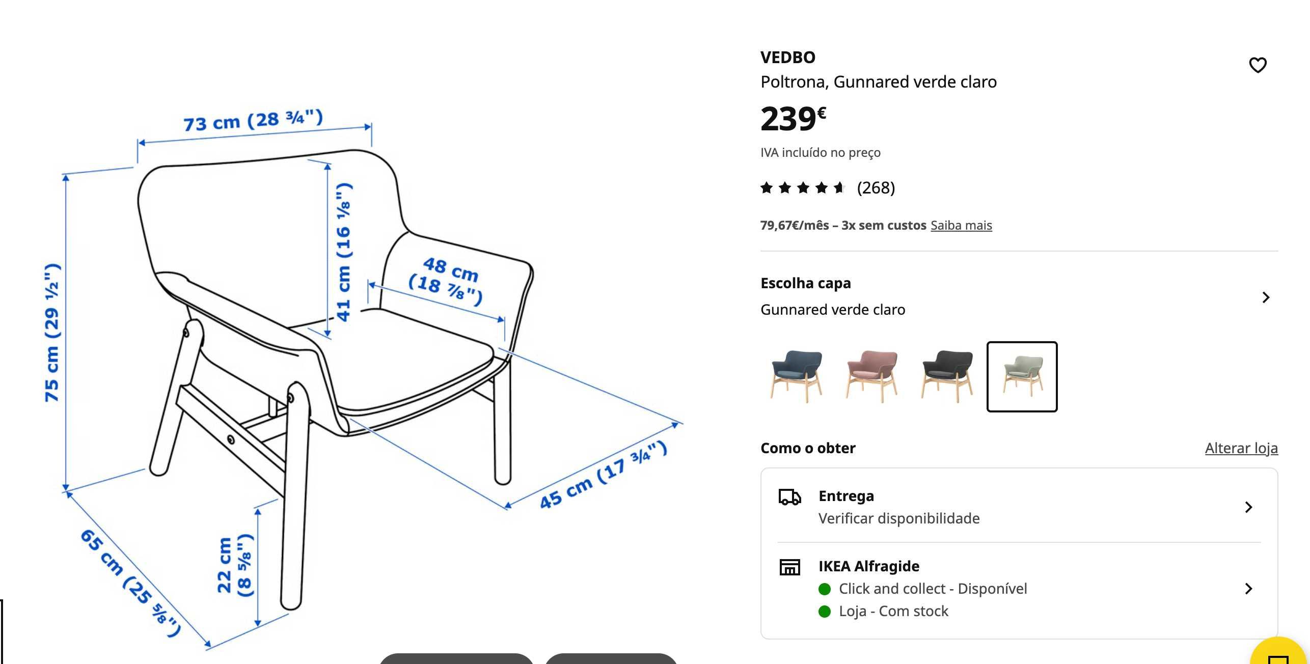 Cadeirão VEDBO Verde - IKEA