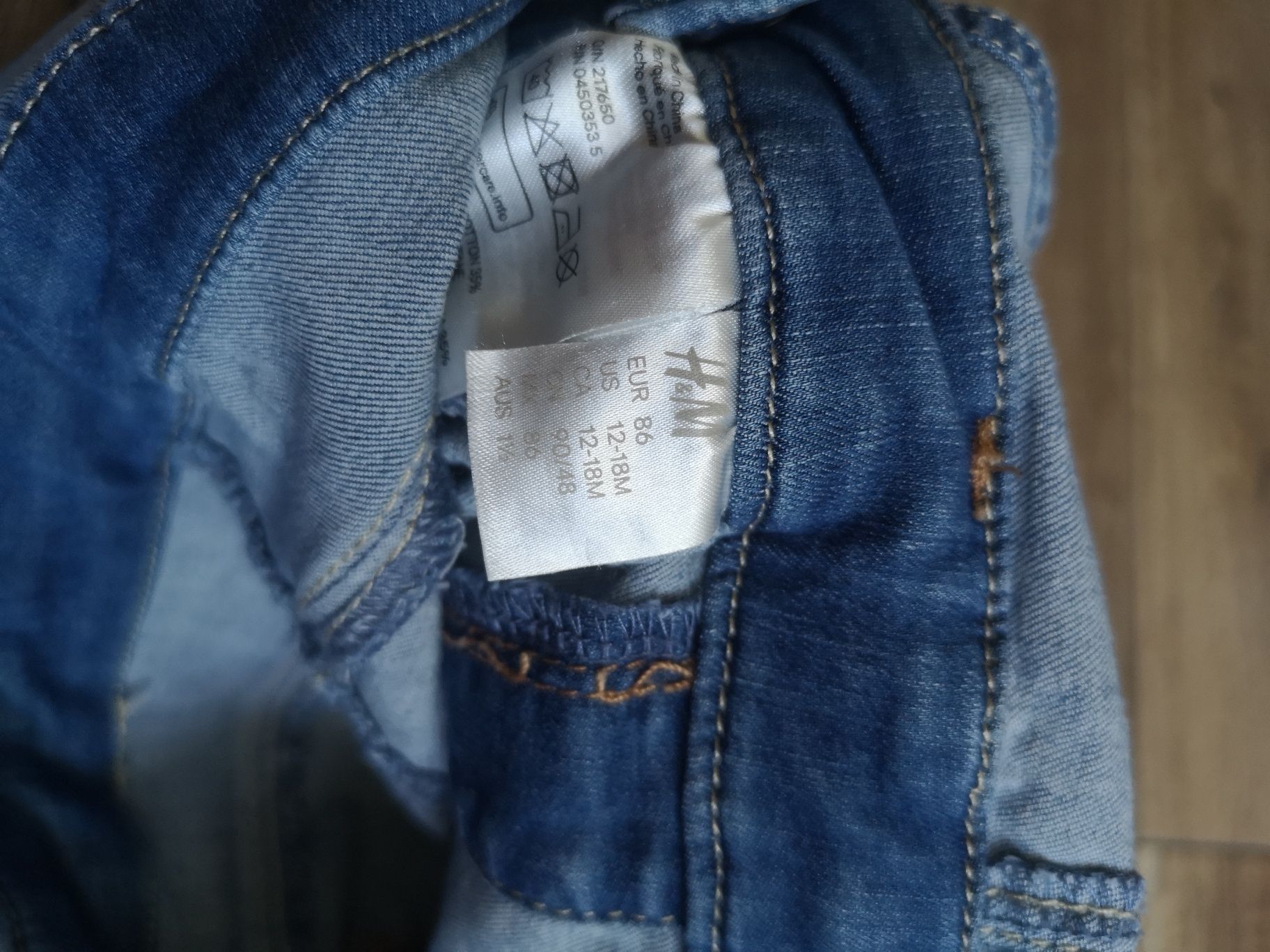 Ogorniczki jeansowe hm h&m 86